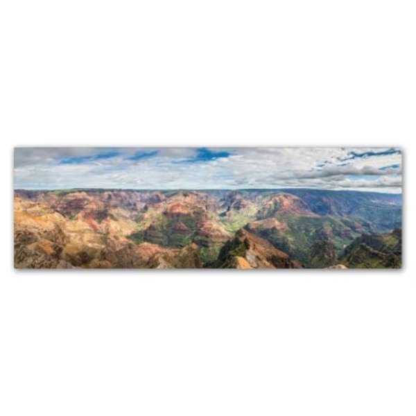 Pierre Leclerc 'Waimea Canyon Panorama' Canvas Art, 8x24, Trademark Fine Art, Mfr#: PL0294-C824GG